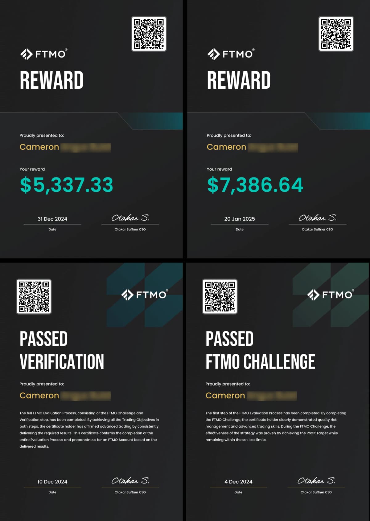 FTMO Trading Challenge Proof